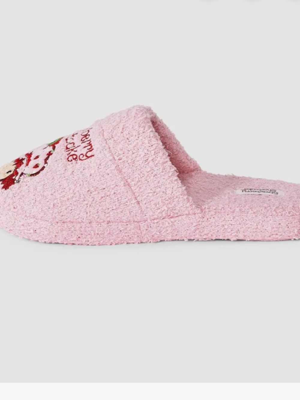 Strawberry Shortcake Pink Terry Slide Slippers - Picture 2 of 5